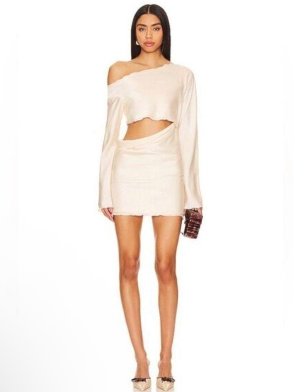 Atoir Ivory Satin Dress Top - Soft Ivory